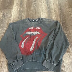 the Rolling Stones Gray Sweater